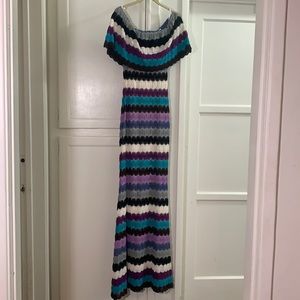 Va Va Voom Striped Knit Maxi Dress